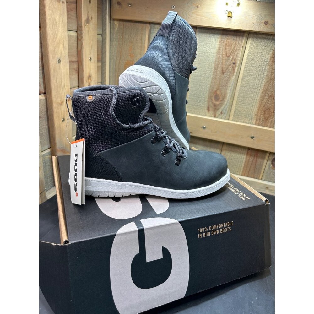 Bogs Womens Cypress Lace St Composite Toe Boots Dark Gray Size 10